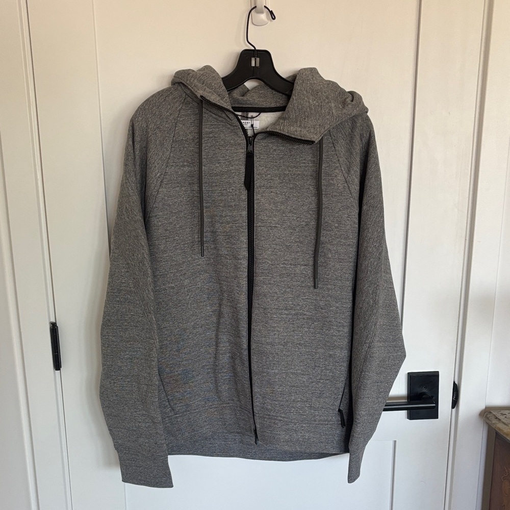 Banana Republic Gray Zip-Up Sweater